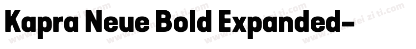 Kapra Neue Bold Expanded字体转换